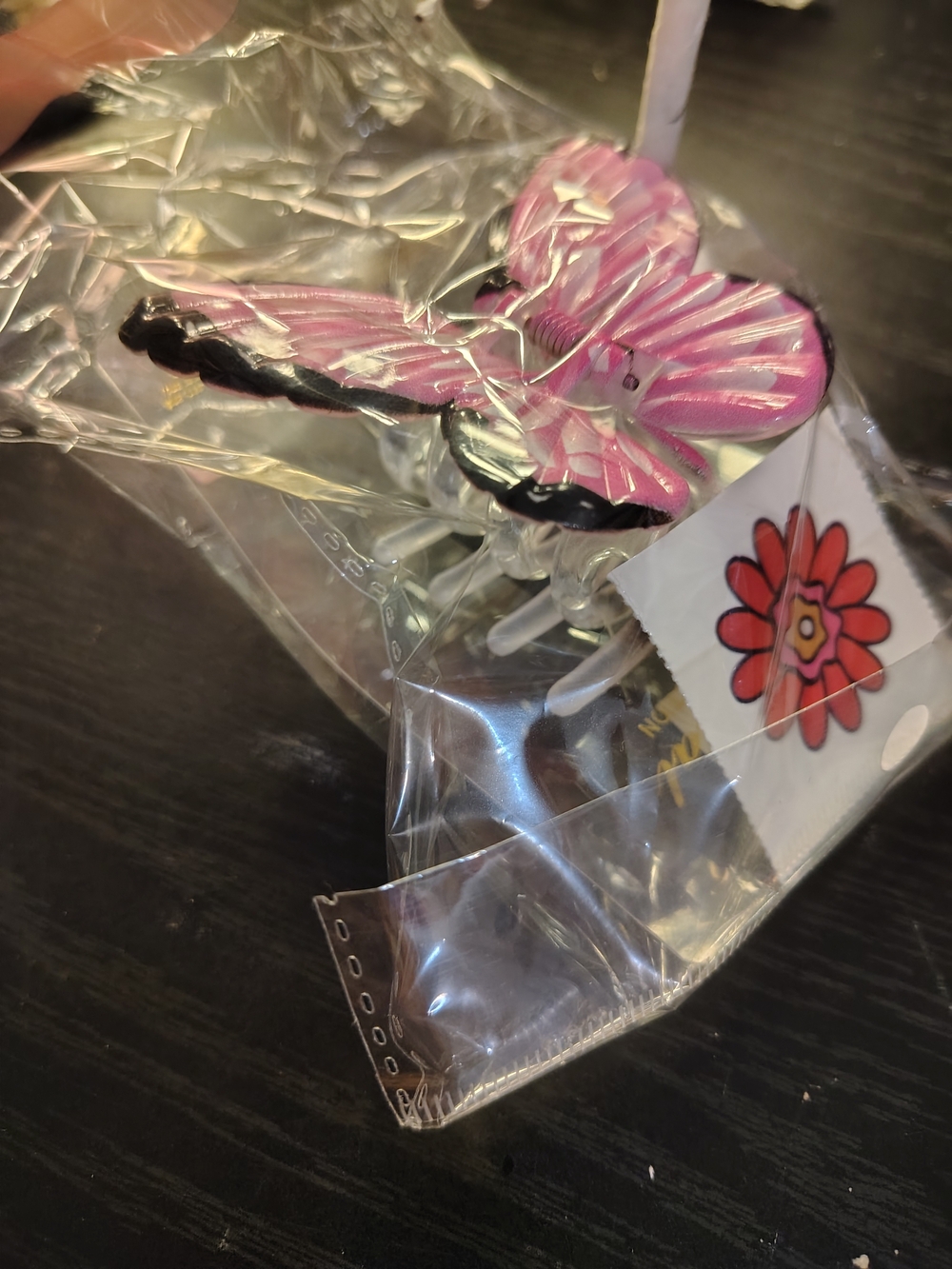 Kids Pink Butterfly Hair Clip - Brand Unspecified
